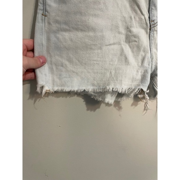 Anthropologie Pilcro High-Rise Frayed Denim Shorts Light Wash Size 27 - Picture 4 of 9